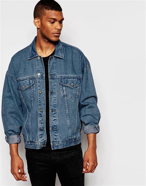 mens oversized denim jacket